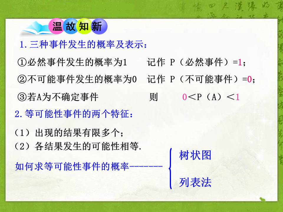 利用画树状图和列表计算概率ppt模板