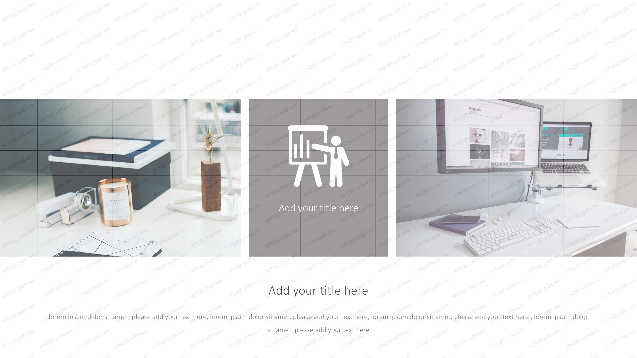 面试通用风格设计作品集展示ppt模板