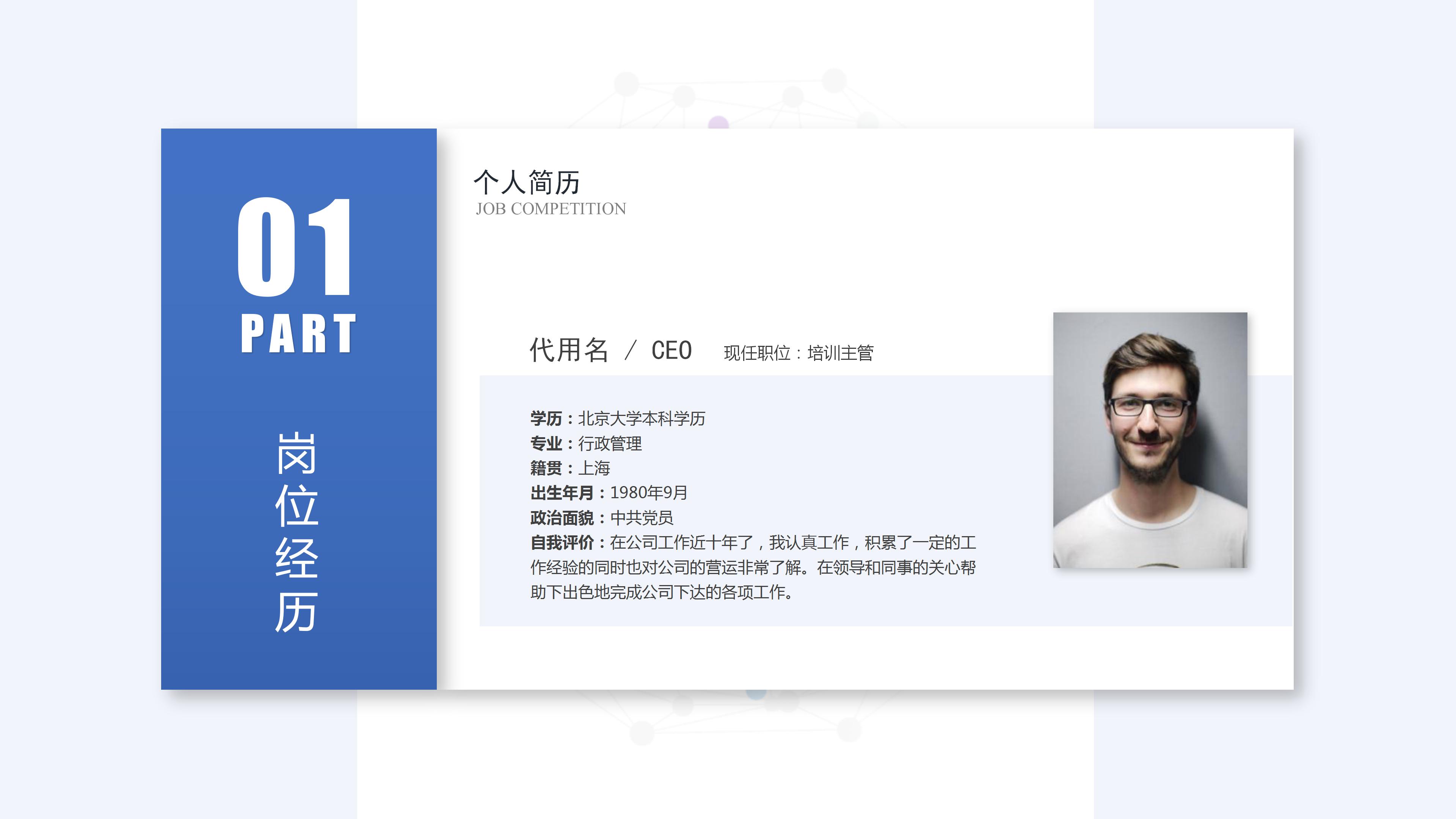 工艺工程师竞聘演讲ppt模板