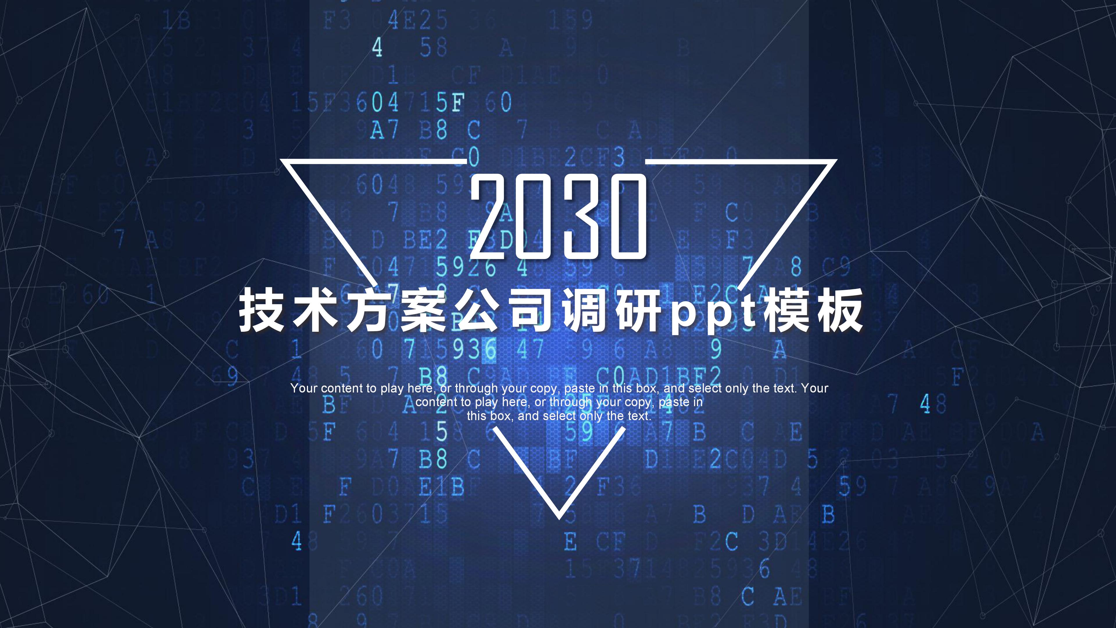 技术方案公司调研ppt模板