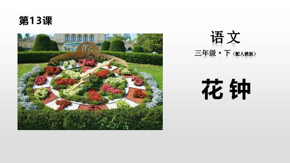 制作花钟ppt的背景图片 