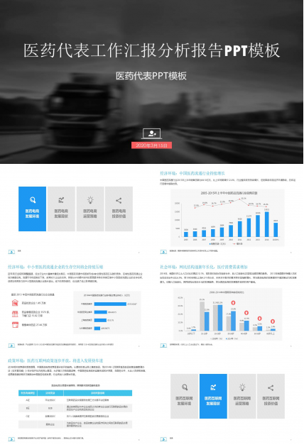 医药代表工作汇报ppt模板