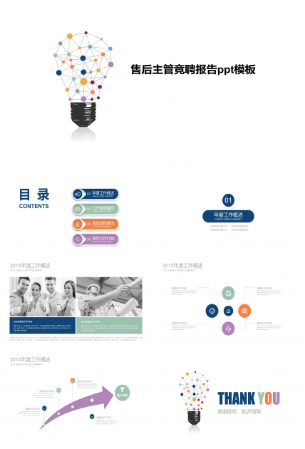 售后主管竞聘报告ppt模板