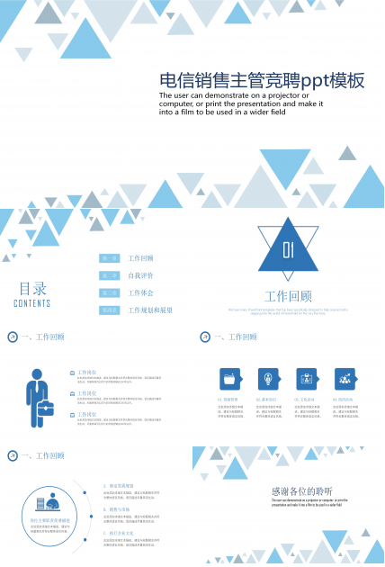 电信销售主管竞聘ppt模板
