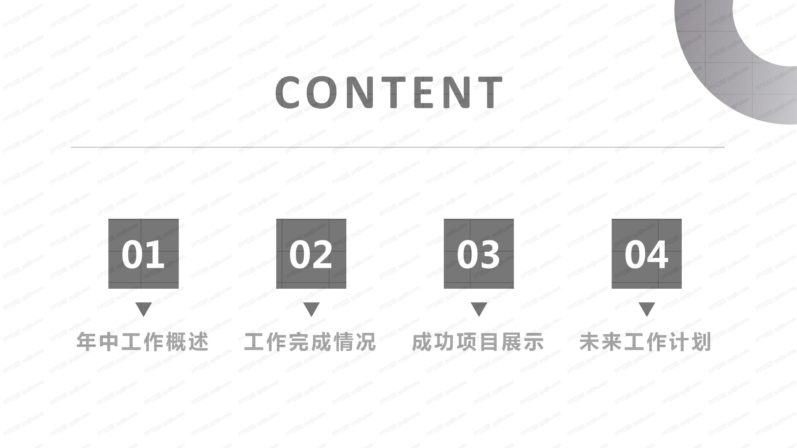 时尚简约风工作总结汇报ppt模板