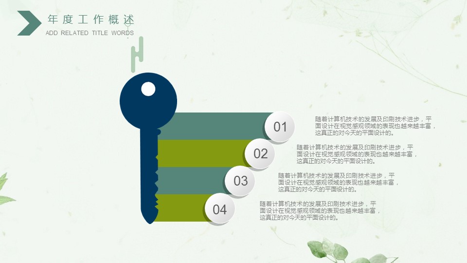 植物清新工作汇报ppt