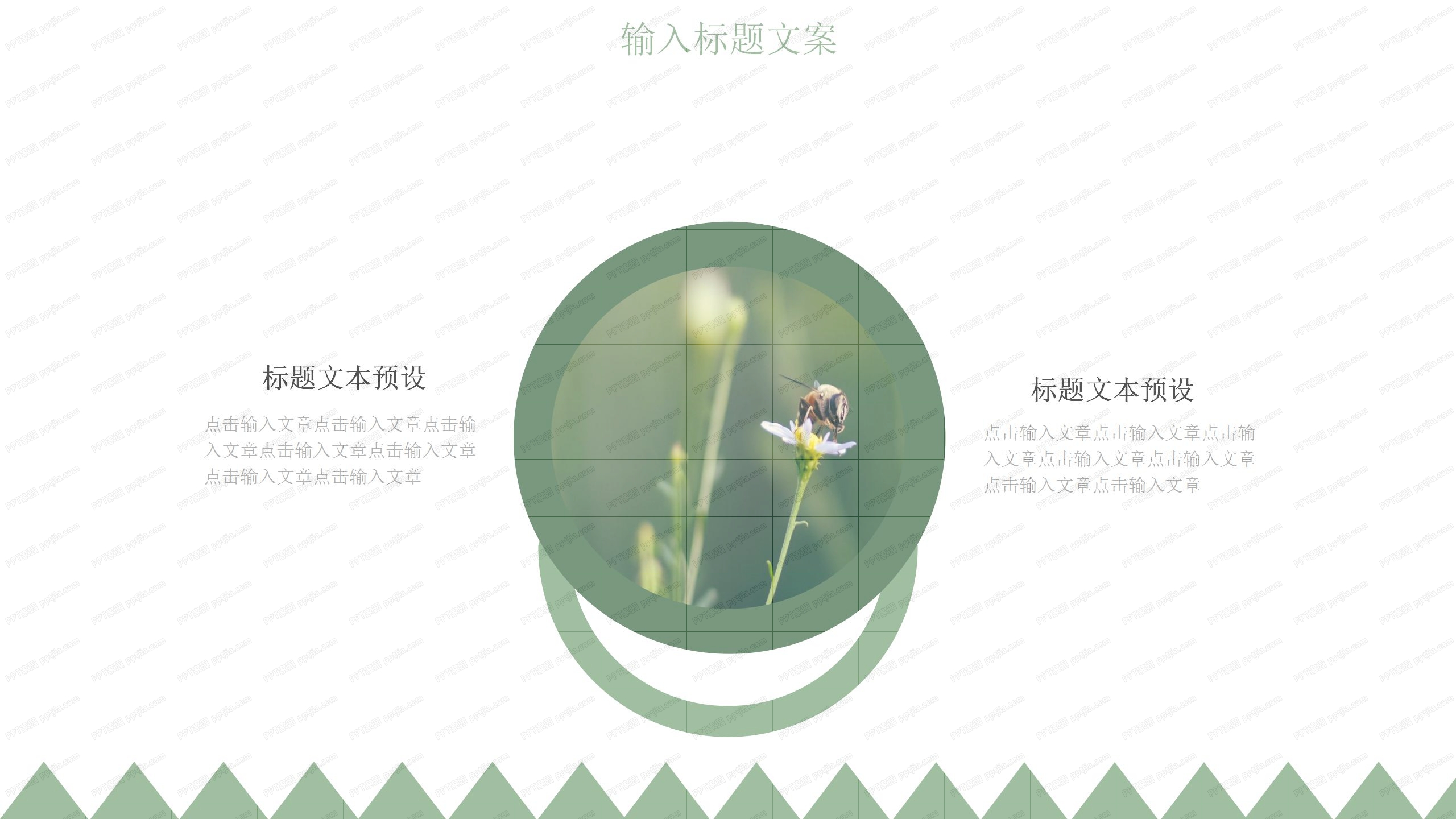 时尚绿色二十四节气春分介绍ppt模板