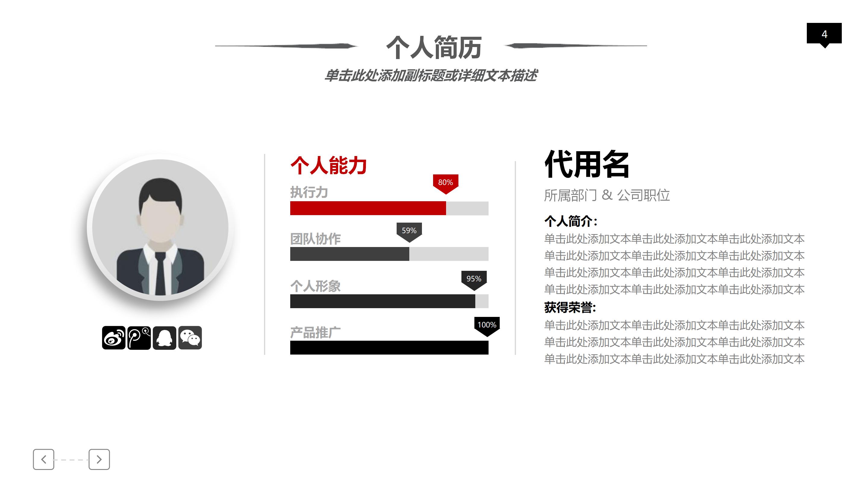 学校年终述职报告ppt模板