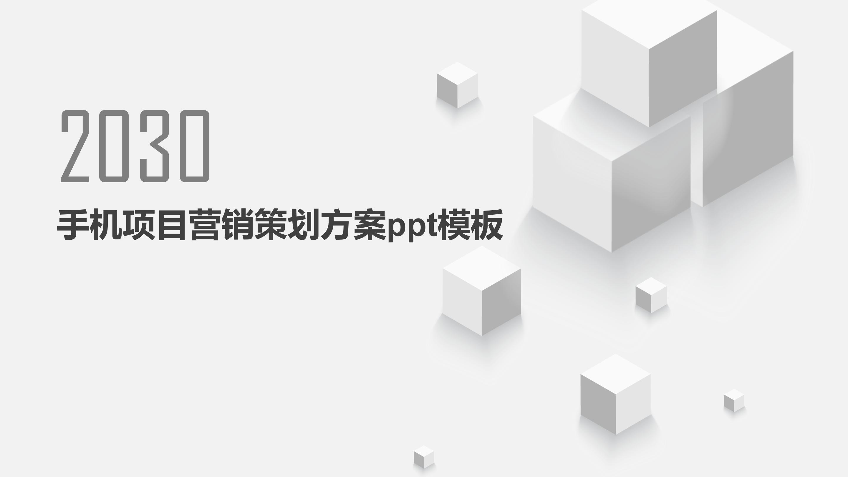 手机项目营销策划方案ppt模板