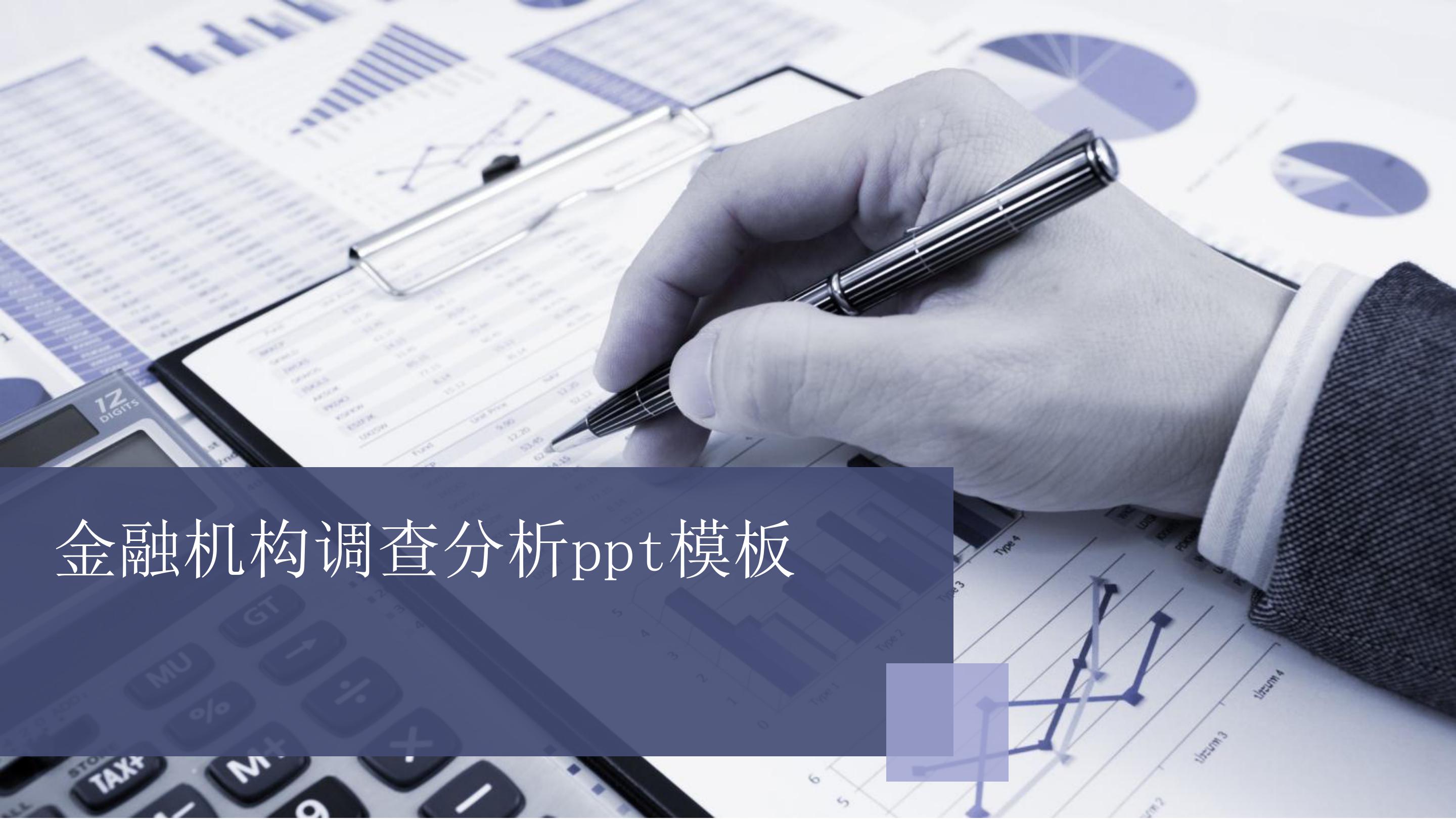 金融机构调查分析ppt模板