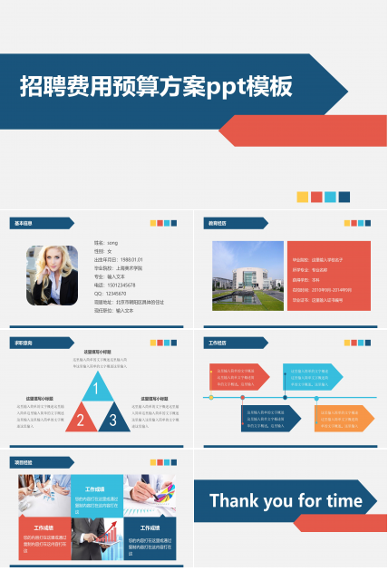 招聘费用预算方案ppt模板