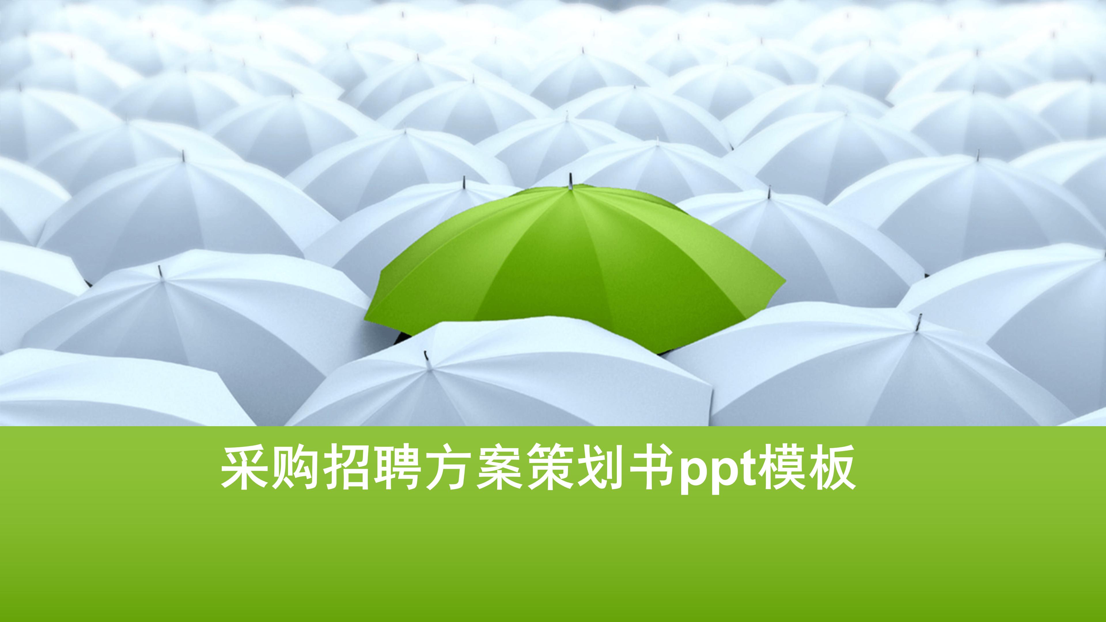 采购招聘方案策划书ppt模板