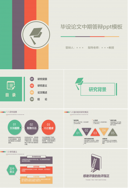 毕设论文中期答辩ppt模板