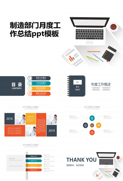 制造部门月度工作总结ppt模板