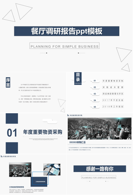 餐厅调研报告ppt模板