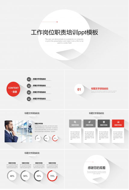 工作岗位职责培训ppt模板