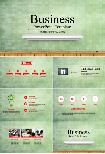 建设项目情况汇报ppt模板