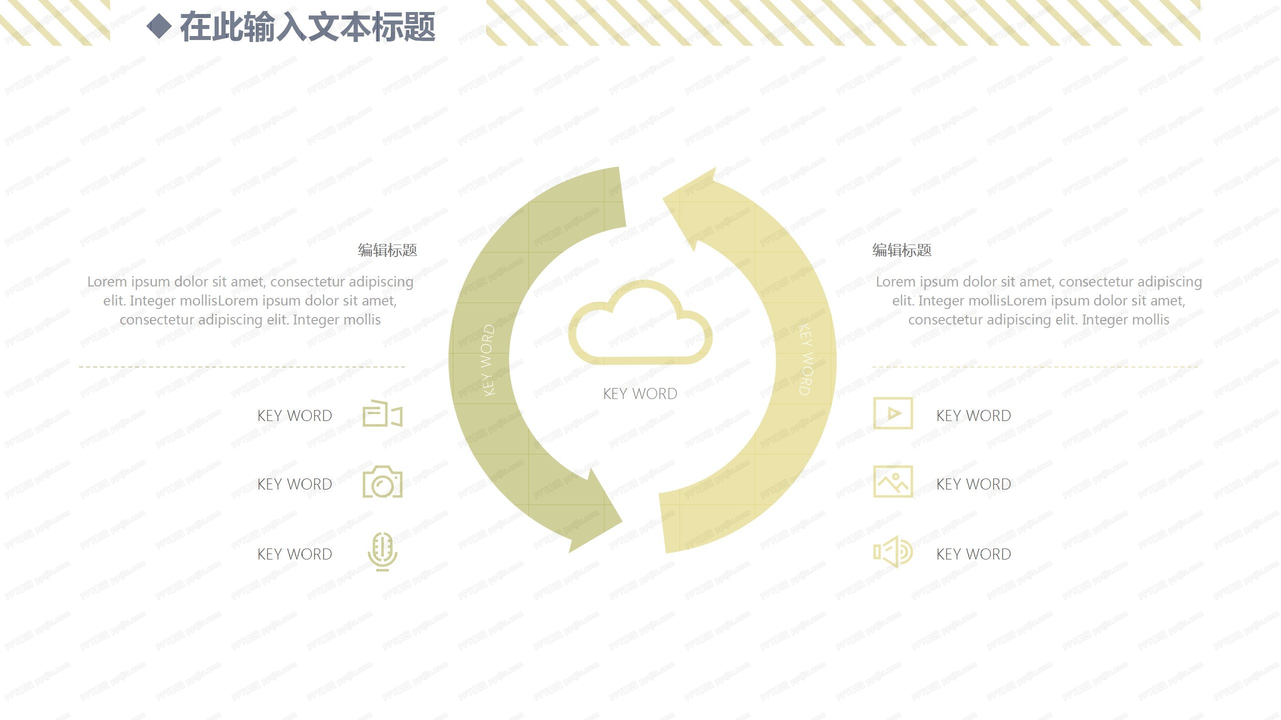 2020金色工作汇报ppt模板