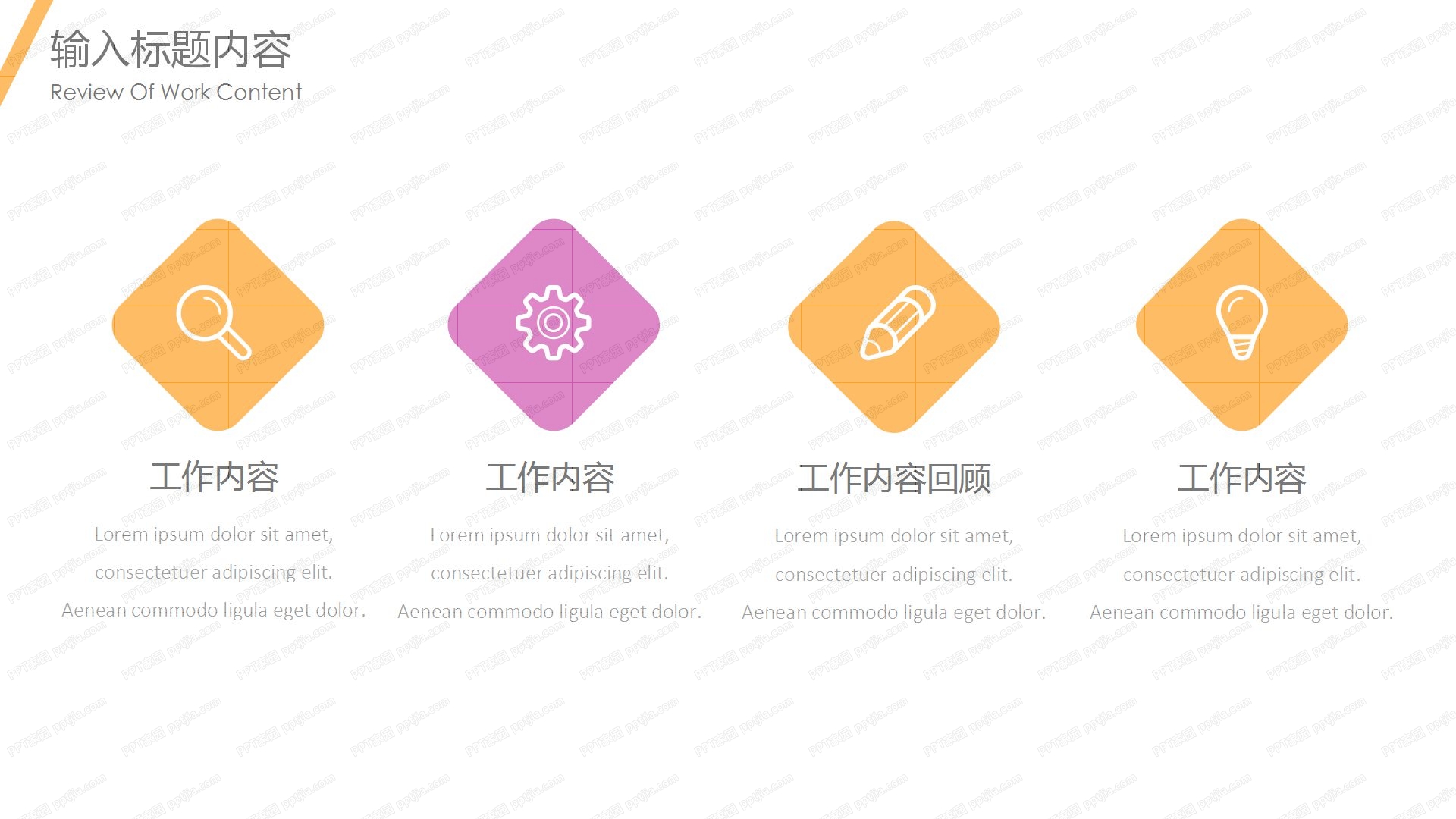 黄色简约创业计划ppt模板