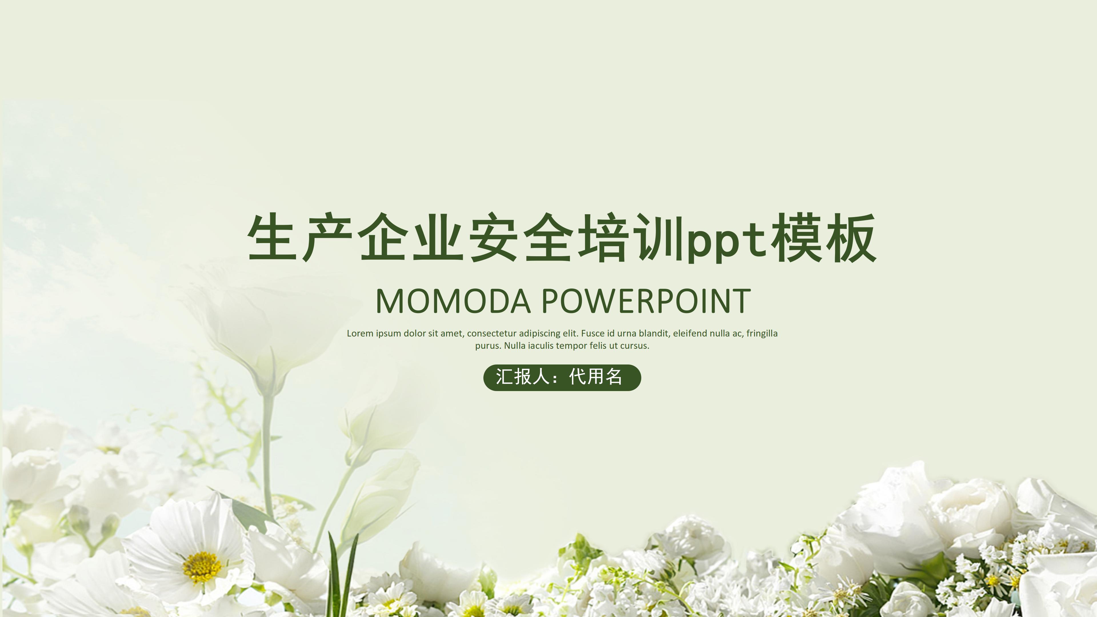 生产企业安全培训ppt模板