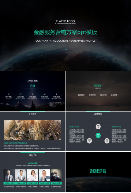 金融服务营销方案ppt模板