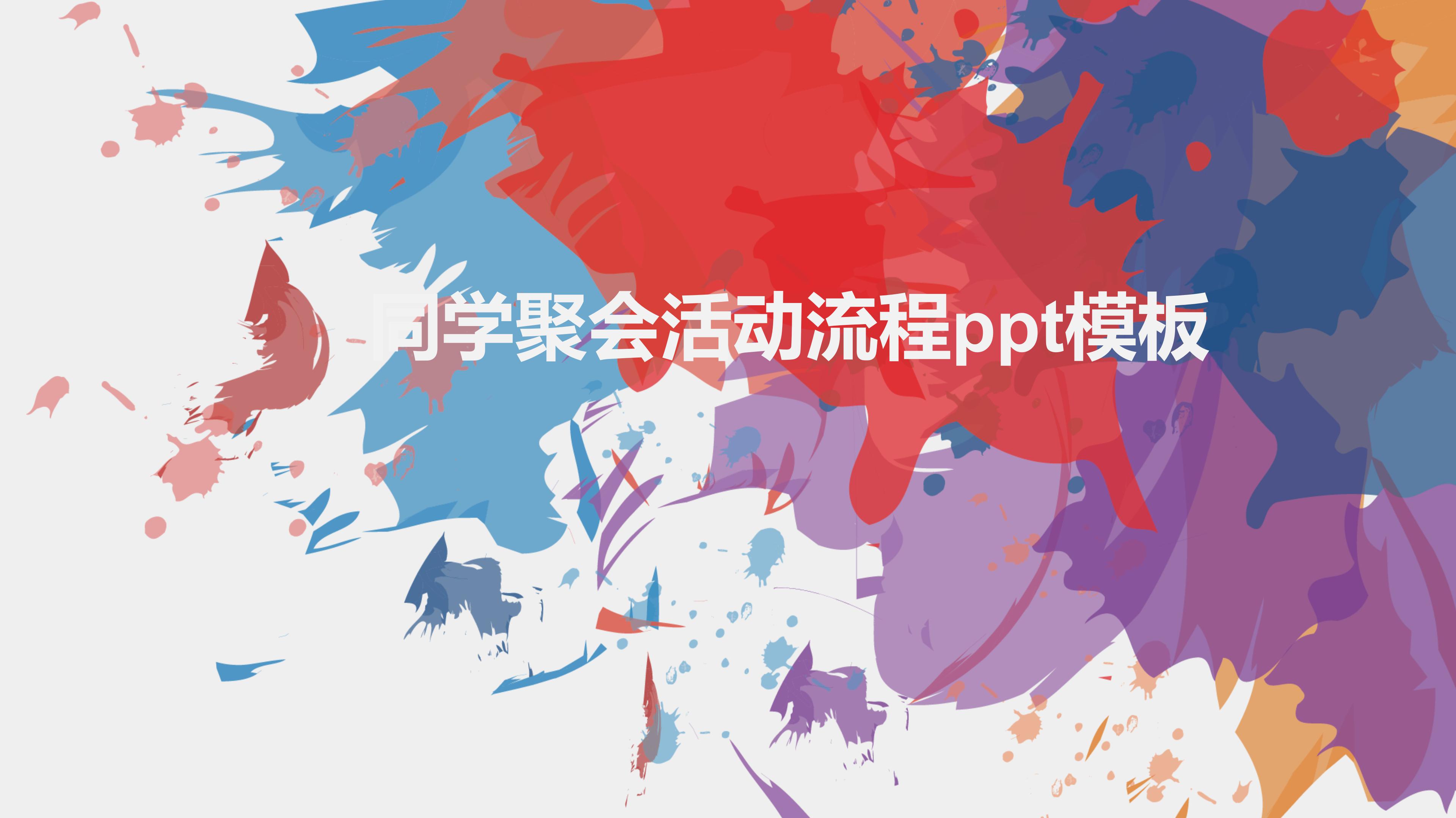 同学聚会活动流程ppt模板