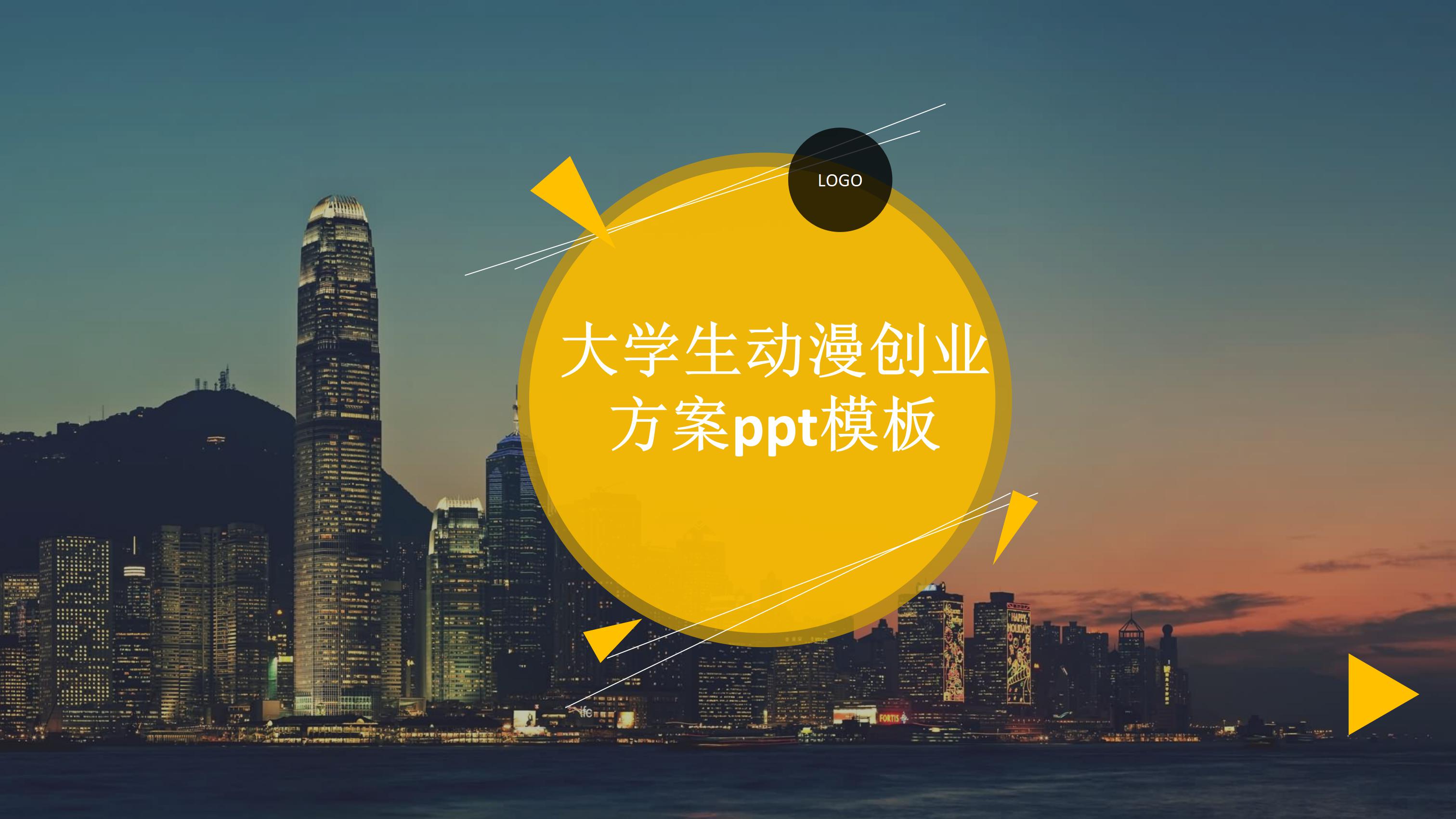 大学生动漫创业方案ppt模板