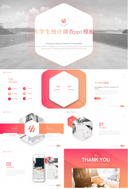 大学生统计调查ppt模板