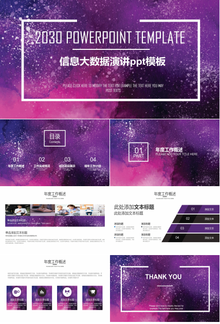 信息大数据演讲ppt模板