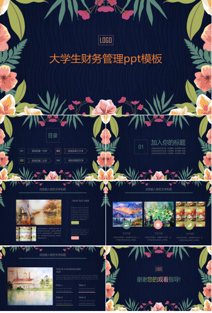 大学生财务管理ppt模板