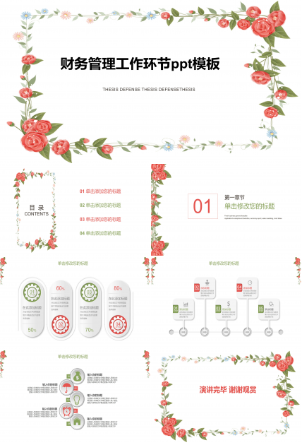 财务管理工作环节ppt模板