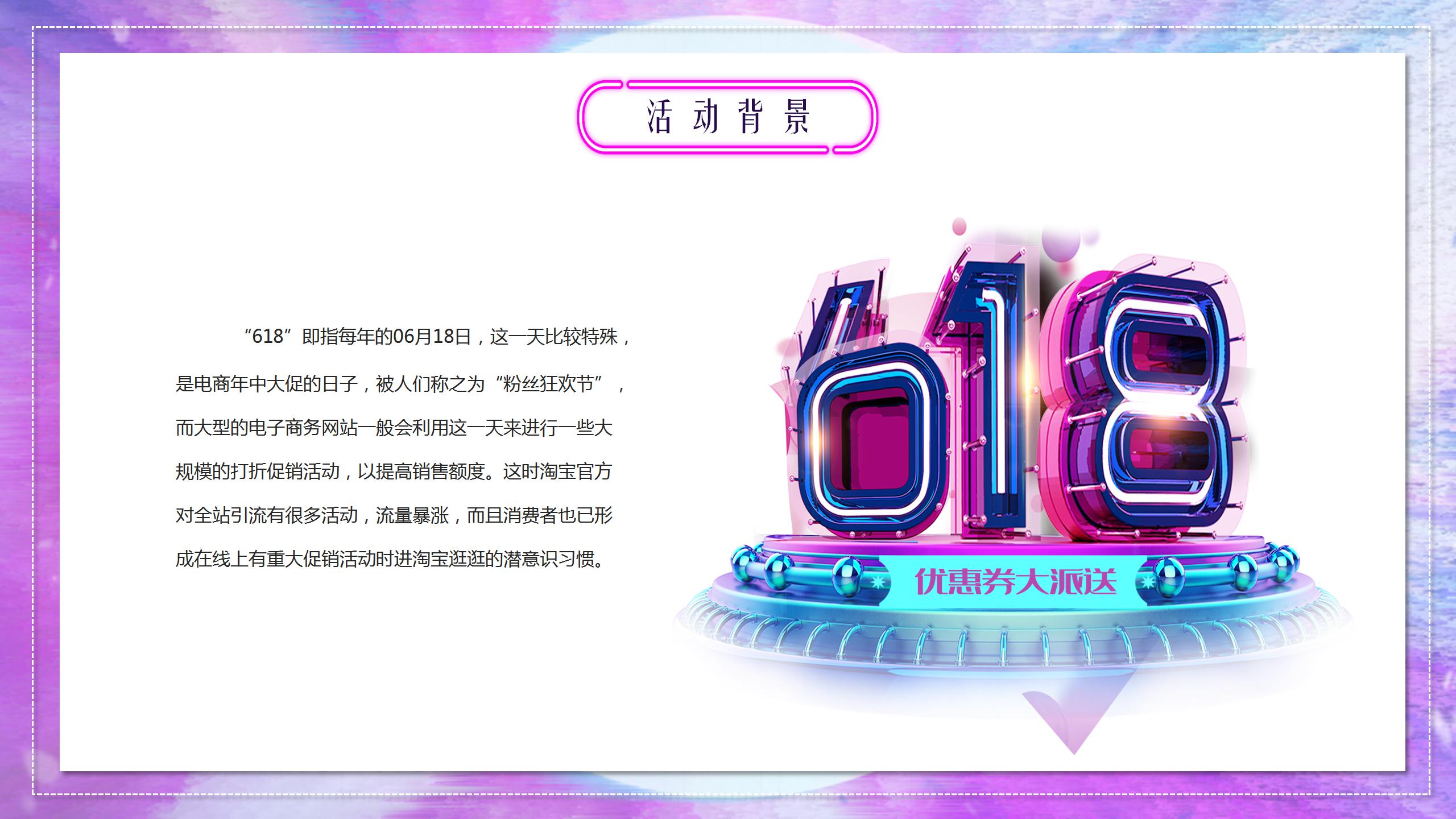 618年中大促店铺活动策划案ppt模板