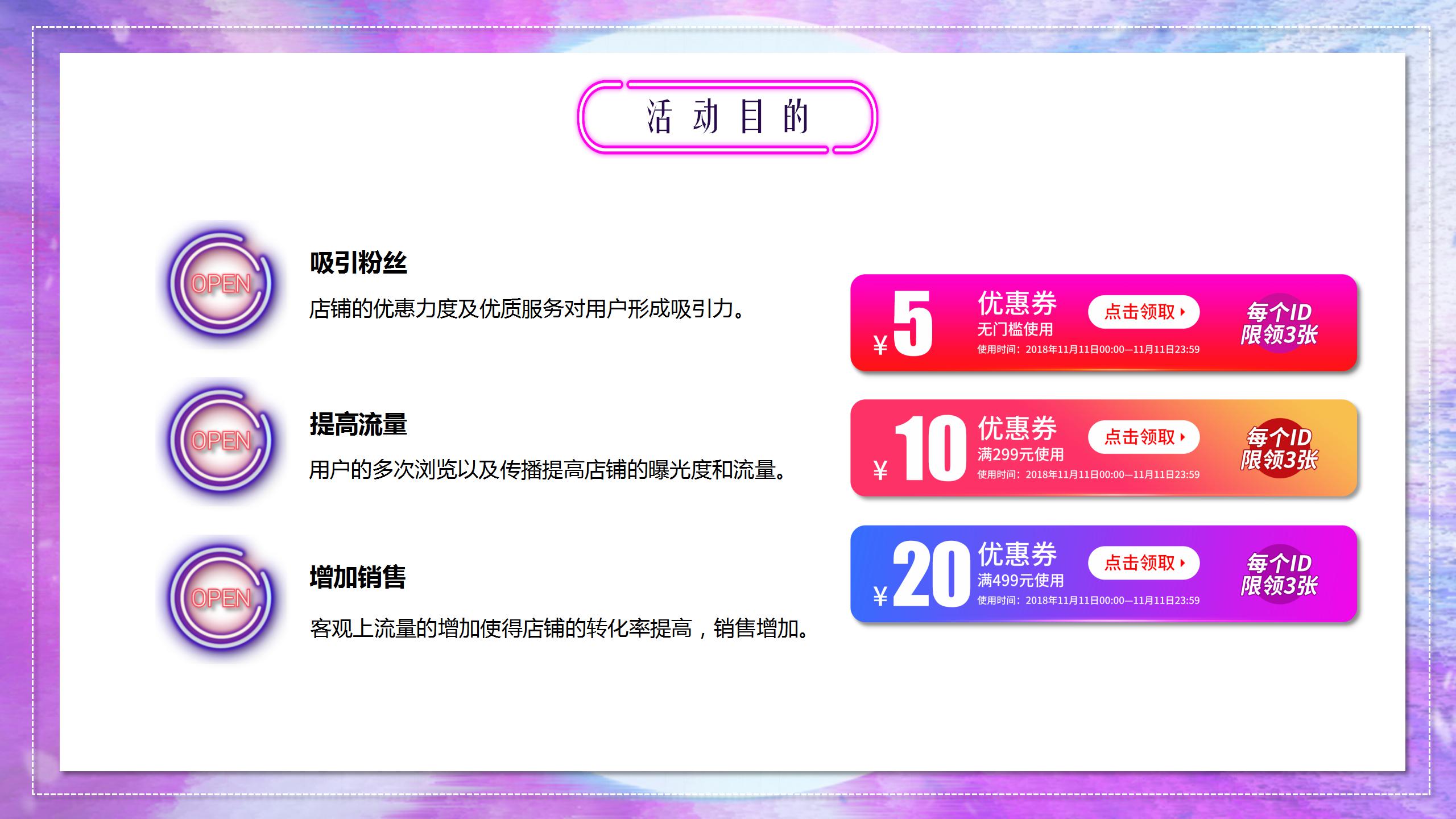 618年中大促店铺活动策划案ppt模板