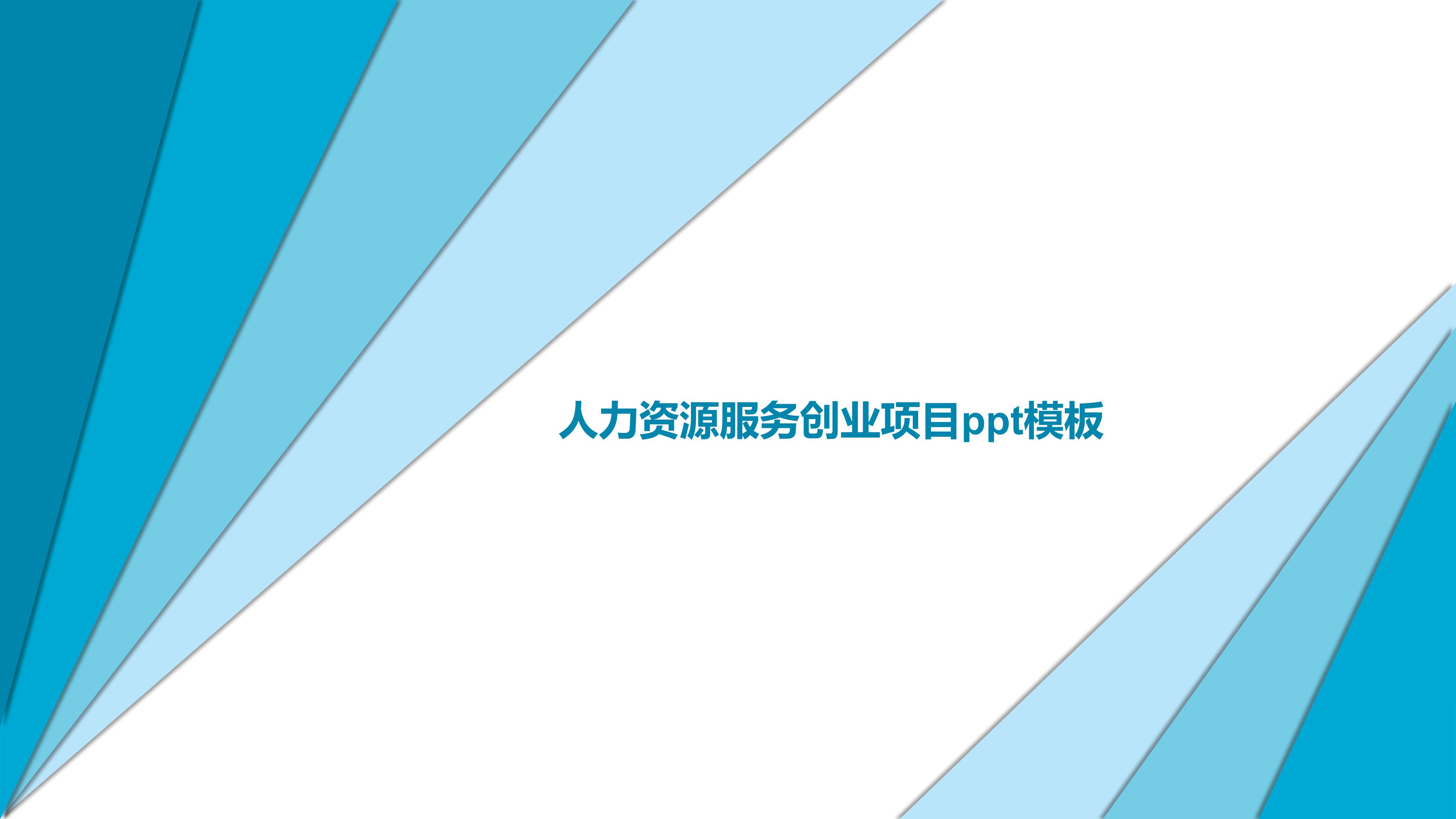 人力资源服务创业项目ppt模板
