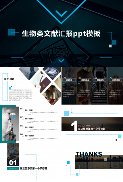 生物类文献汇报ppt模板