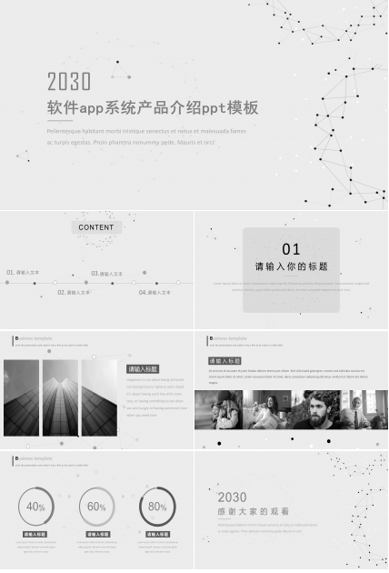 软件app系统产品介绍ppt模板