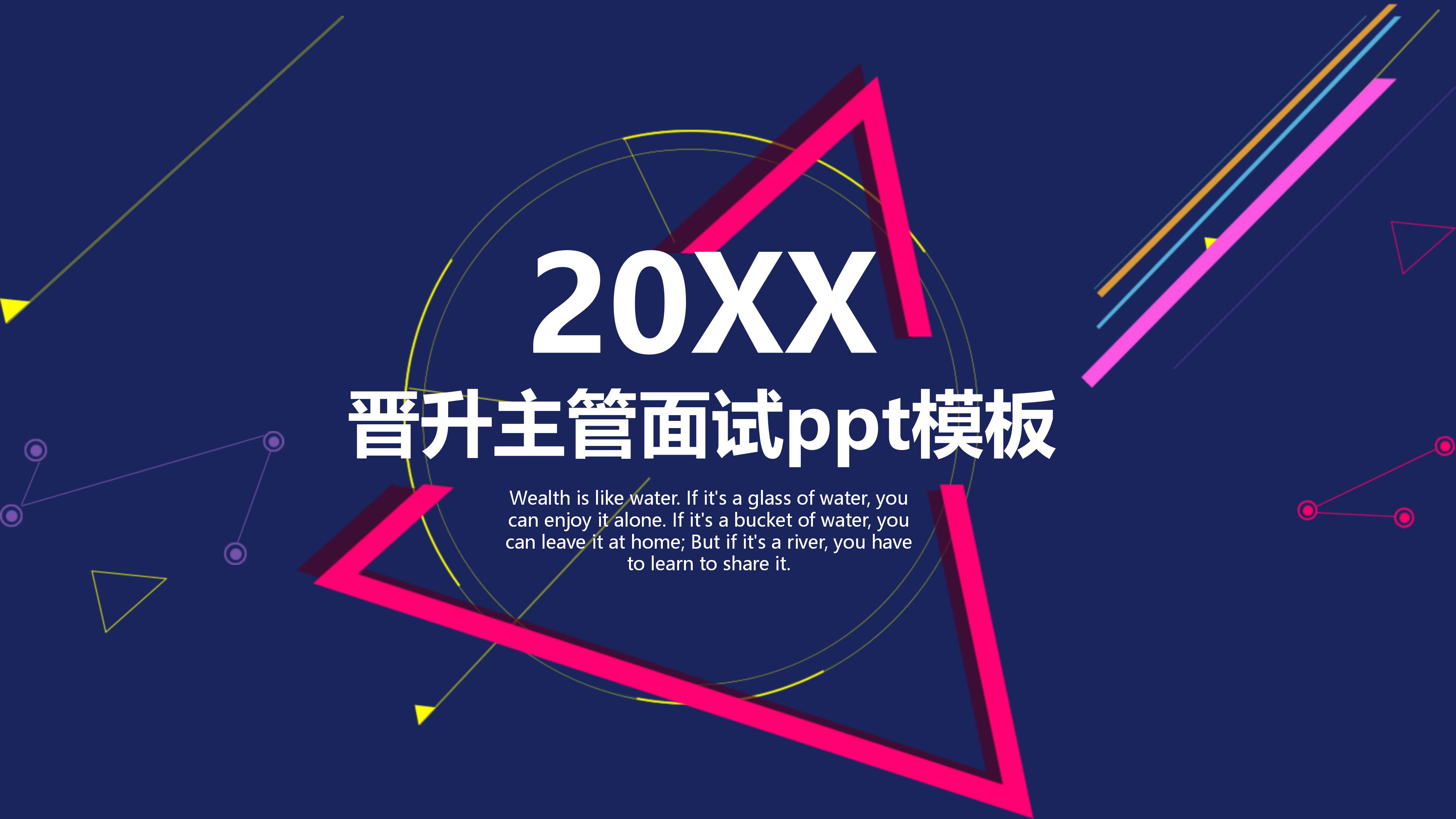 晋升主管面试ppt模板