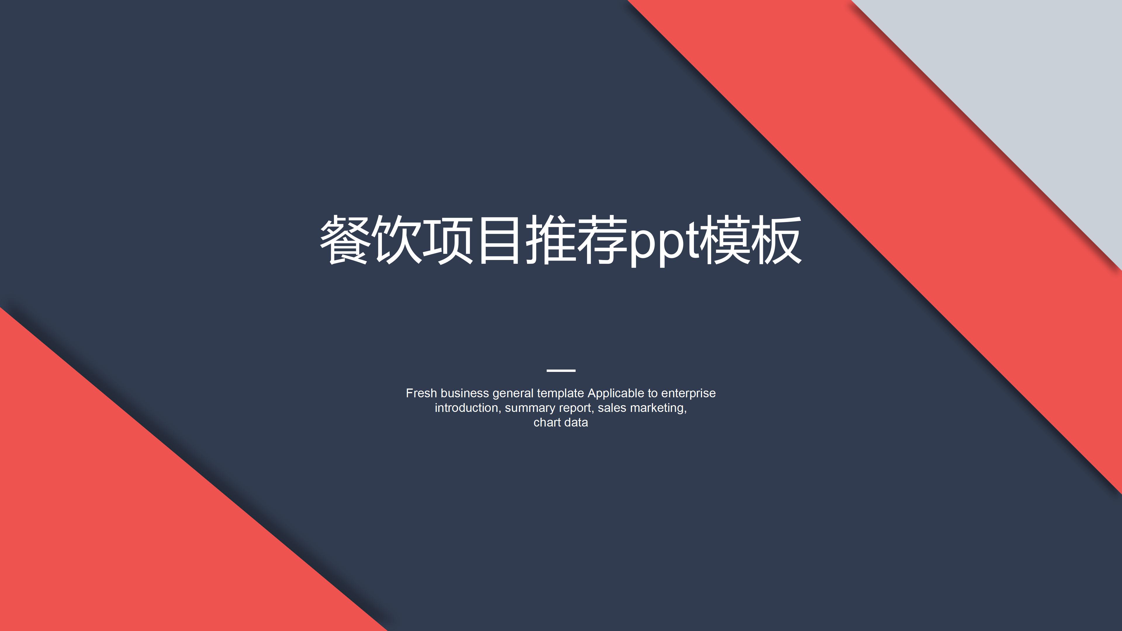 餐饮项目推荐ppt模板