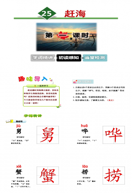 赶海说课ppt模板