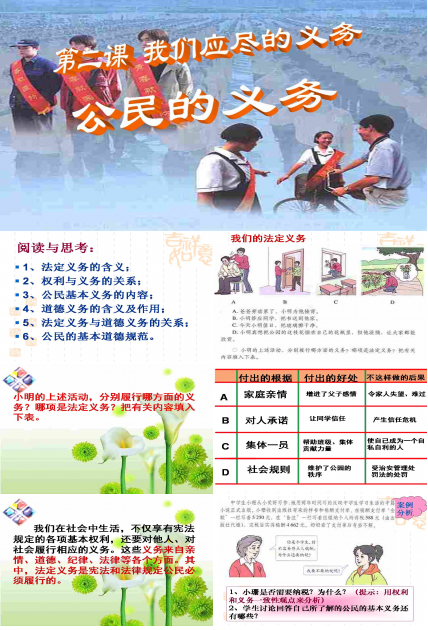 公民的义务-ppt模板下载社会公德