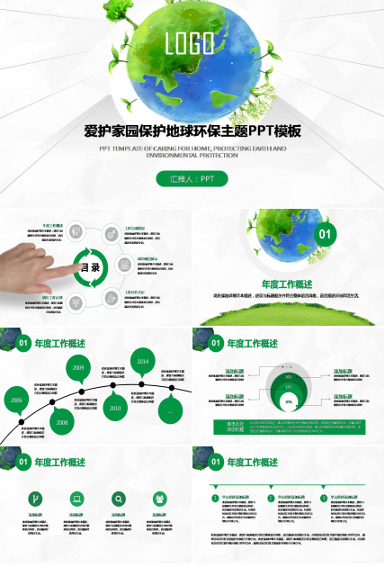 低碳环保创意ppt模板