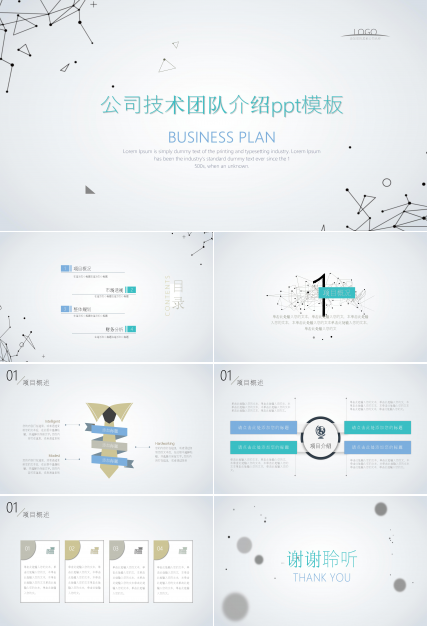 公司技术团队介绍ppt模板