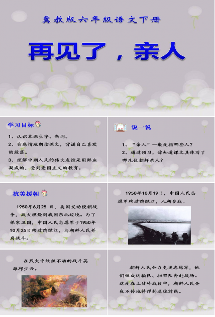人教版再见了亲人ppt课件