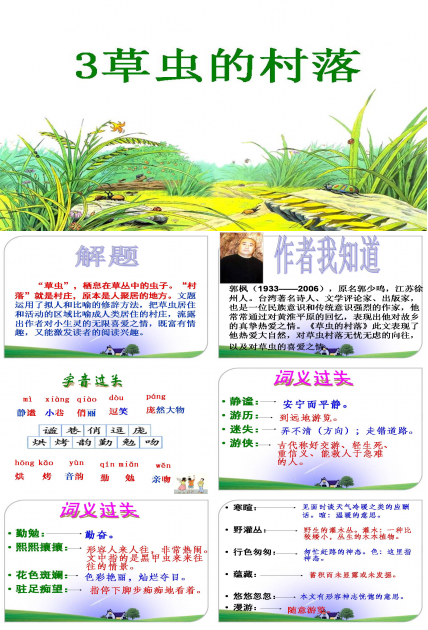 草虫的村落ppt