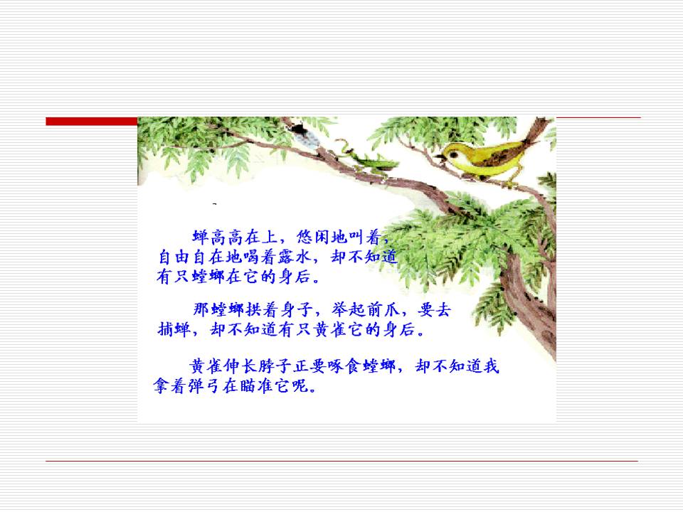 苏教版螳螂捕蝉ppt