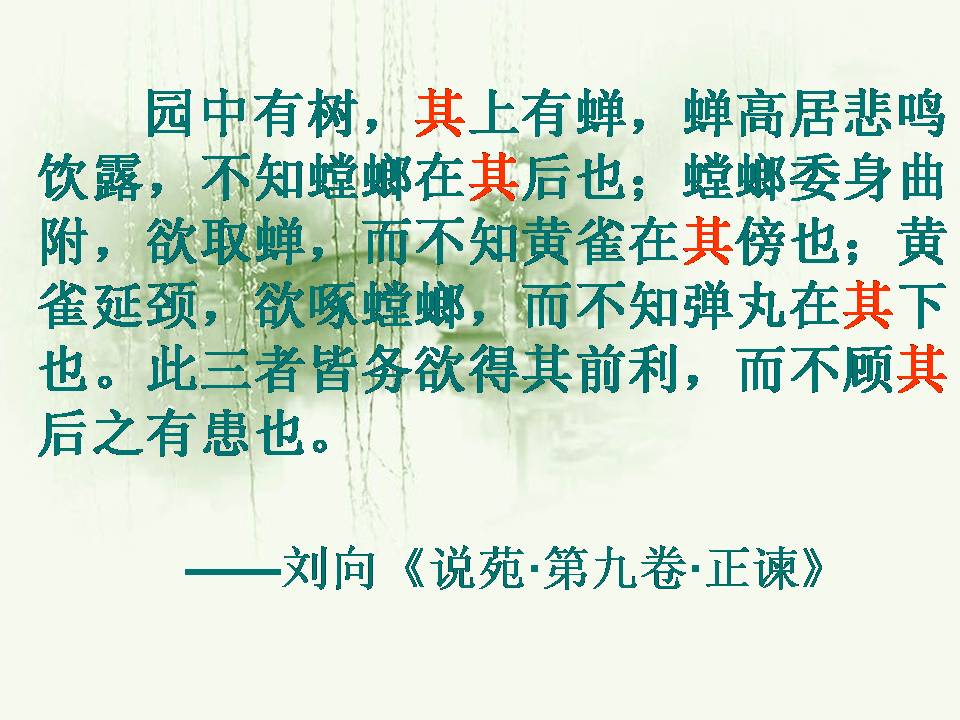 螳螂捕蝉ppt课件