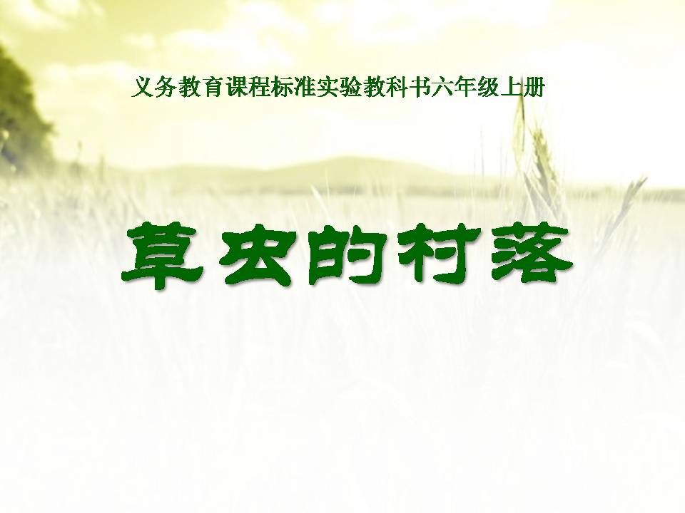 草虫的村落ppt课件