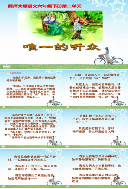 唯一的听众ppt模板