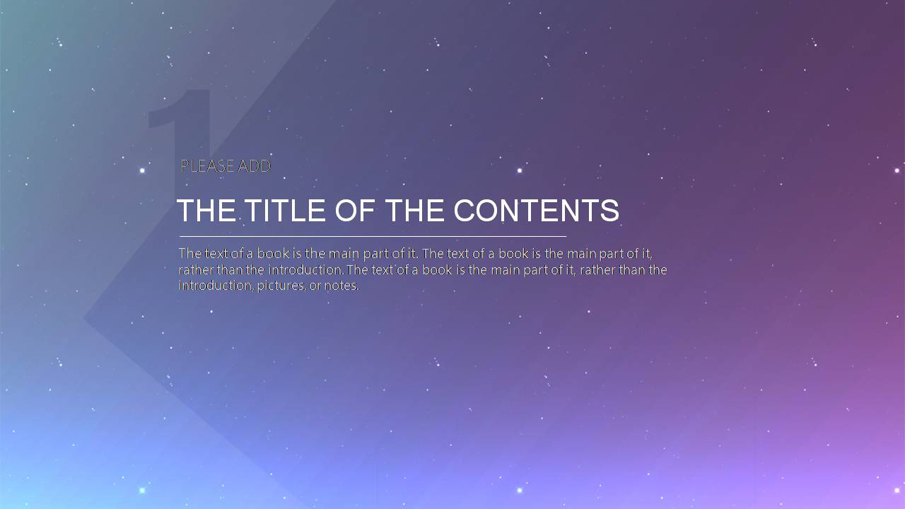 星空系列工作总结ppt模版