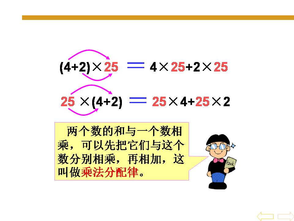 人教版乘法分配律ppt